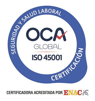 Sello de certificación ISO 45001, OCA Global