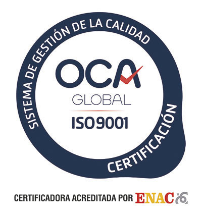 Sello de certificación ISO 9001, OCA Global