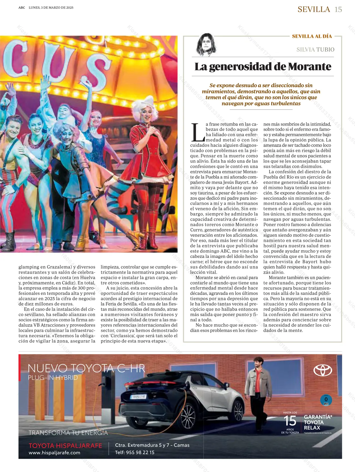 Recorte de prensa del periódico ABC Sevilla